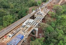 VÍDEO: Obras de construção de nova ponte sobre o Rio Ubá, na BR-153/PR, alcançam 80% de execução