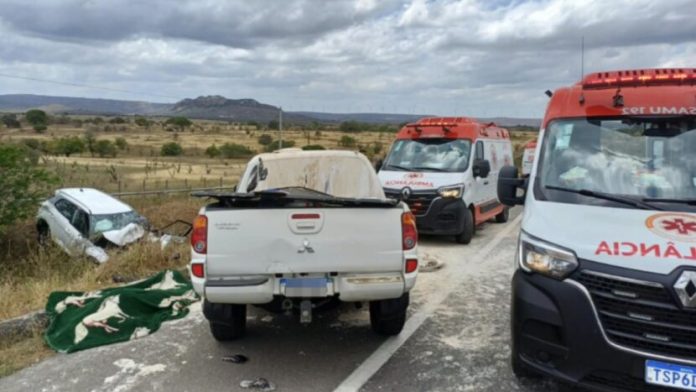 Acidente na BR-304/RN deixa dois mortos e quatro feridos, em Riachuelo
