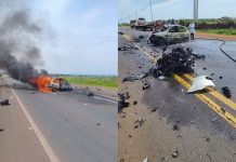 Acidente entre moto e carro na SP-463 deixa três pessoas mortas, em Santo Antônio do Aracanguá Acidente entre moto e carro na SP-463 deixa três pessoas mortas, em Santo Antônio do Aracanguá