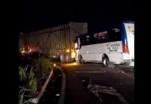 Motorista de ônibus morre e estudantes ficam feridos em acidente com ônibus e carreta na BR-101/AL